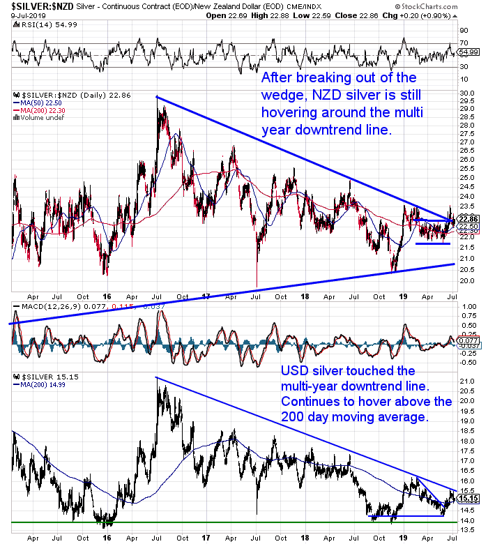 NZ Dollar Silver Chart