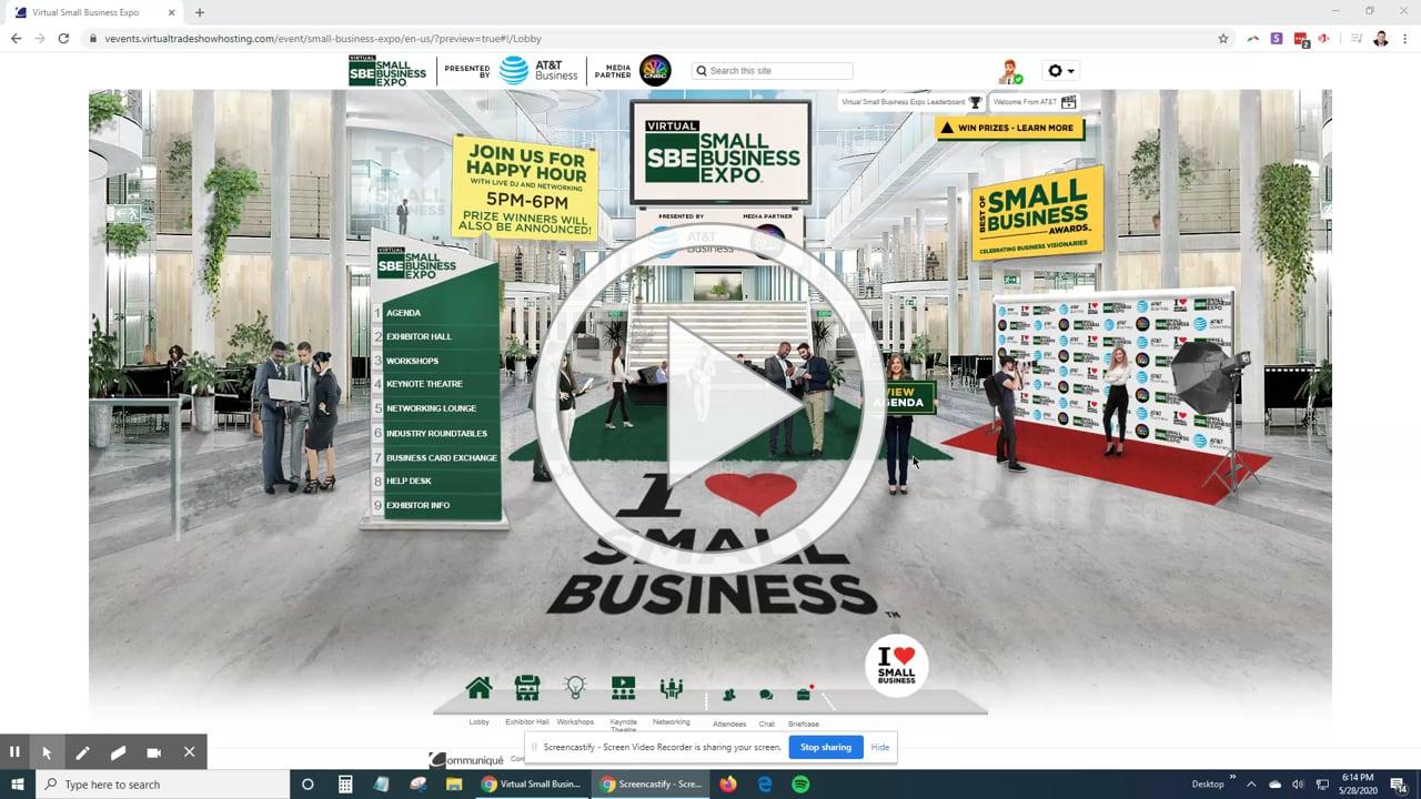 Virtual Small Business Expo Platform Demo Video