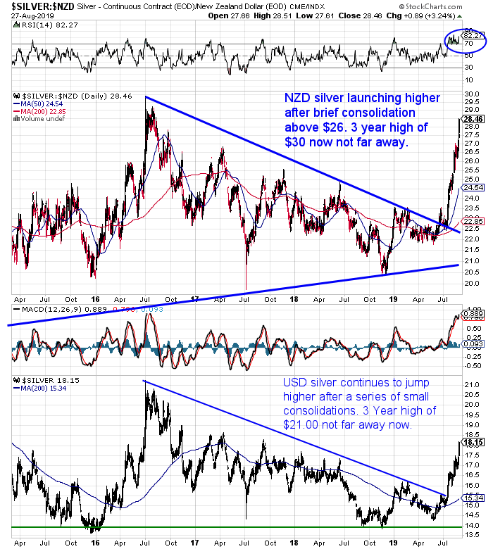 NZ Dollar Silver Chart